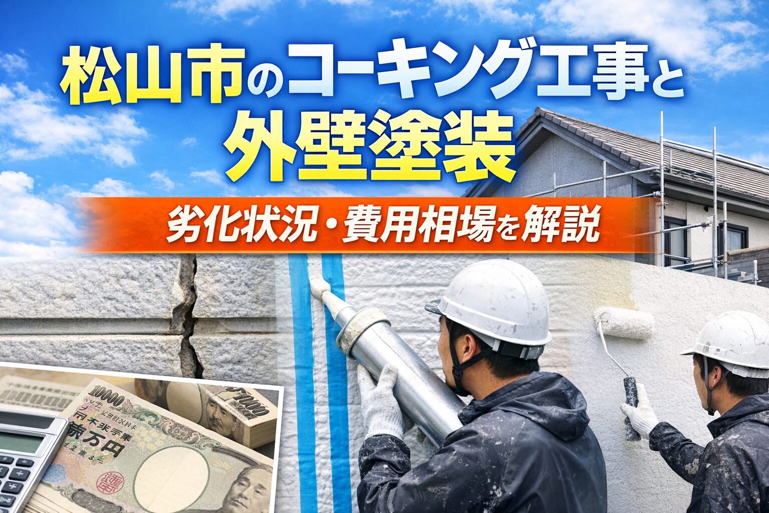 【2026年版】松山市のコーキング工事と外壁塗装｜費用相場・劣化症状・見積もりの見方を解説