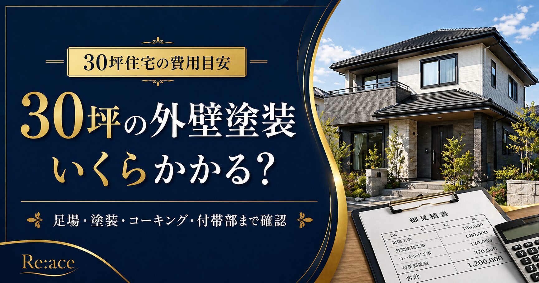 30坪住宅の外壁塗装費用の目安