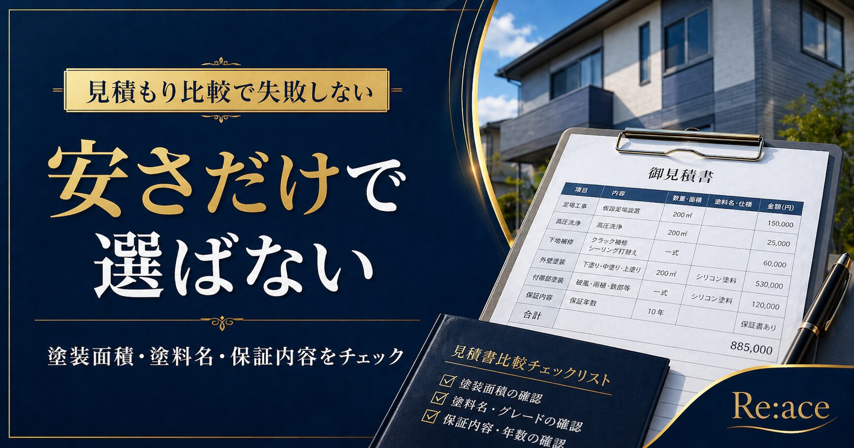 外壁塗装の見積もりで確認すべきポイント